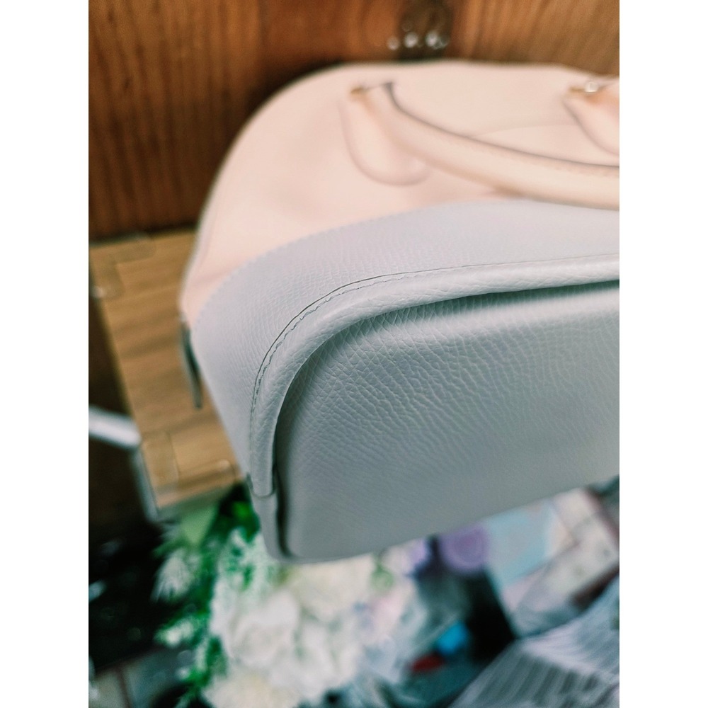 Coach Cora Domed Satchel Medium Apricot Chalk Good Crossgrain Leather F34491 - Picture 7 of 16